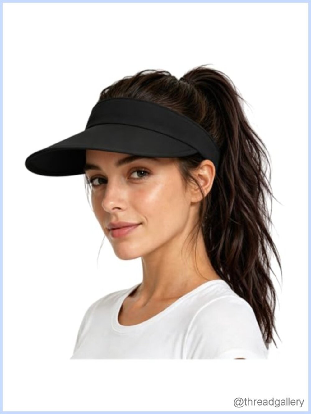 UPF 50+ wide brim sun visor hat, moisture wicking, lightweight